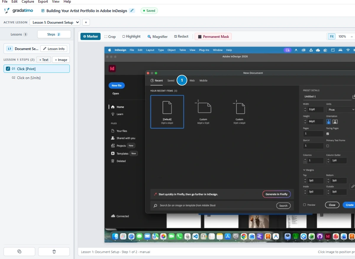 Gradatimo structured lesson navigator for organizing multi-part program and job operating manuals